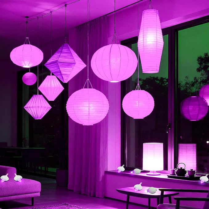 24 Pack Mini LED Lantern Lights - Battery Operated Small Lights for Paper Lanterns, Perfect for Party, Birthday, Wedding, Halloween, Christmas Decorations (Pink)