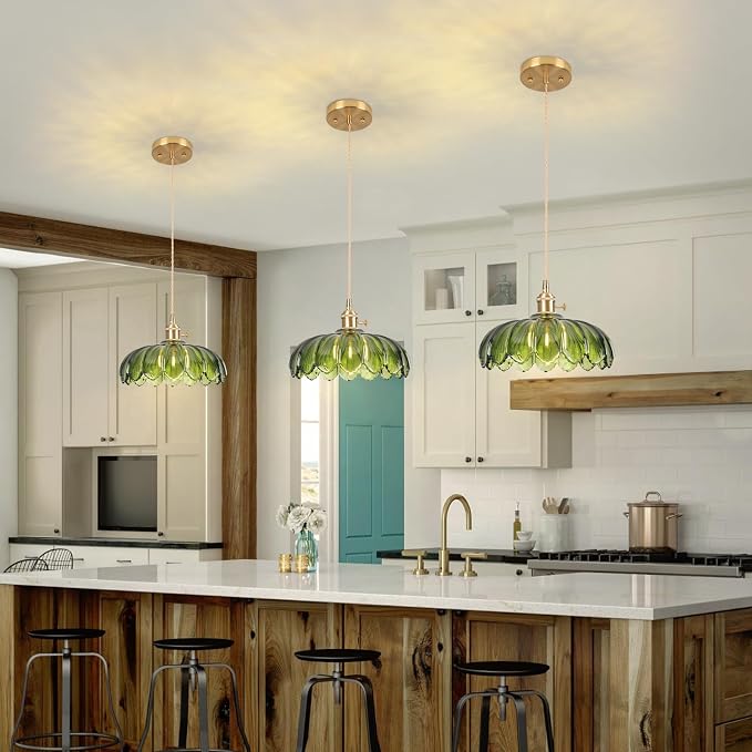 Battery Operated Pendant Light,Vintage Light Fixtures RGB Rechargeable Light Bulb 2500mAh 9.8in with Remote Control Wireless Adjustable Chandelier for Kitchen Island Hallway 1 Light