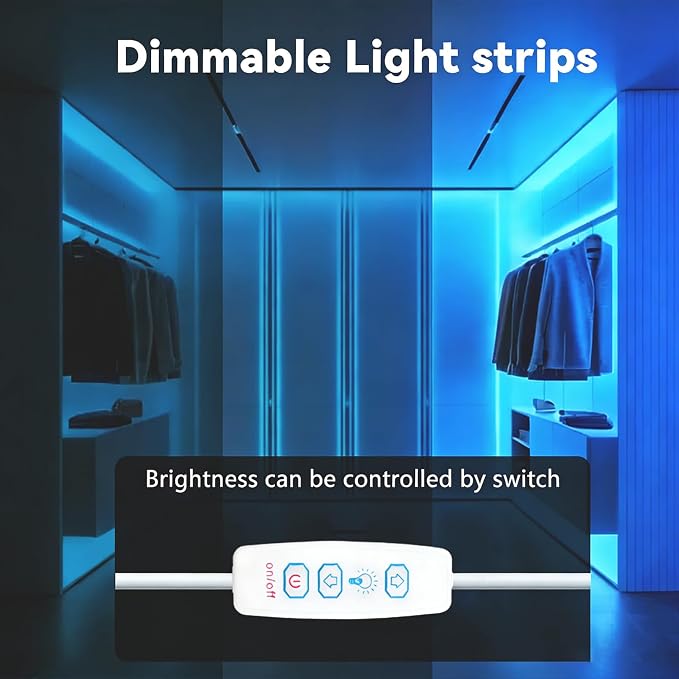 ZSLAIFU COB LED Strip Lights Ice Blue 3.28ft, 5V Dimmable LED Light Strip, Flexible USB Light Strip for Cabinet, TV Backlighting, Bedroom, Kitchen, Home DIY Lighting