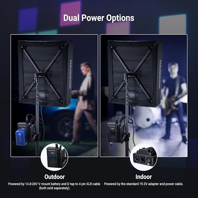 NEEWER 115W Flexible RGB Video Light, APP/2.4G/DMX Control LED Panel Light Mat Kit with Softbox, 2500K-10000K 14700lx/0.5m CRI96+, Key Lighting for Studio Photography Streaming Video Recording, FL100C