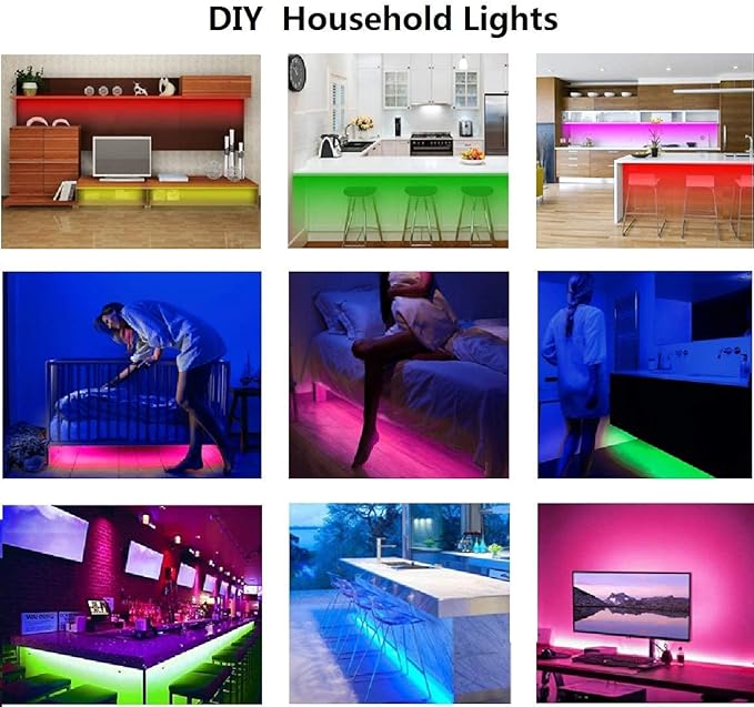Motion Activated Under Bed Lights, 2x9.84ft 5050 RGB Color Changing LED Strip Lights with Sensor, APP Control and Music Sync, Dimmable Night Light for Bedroom Stair Christmas Decor