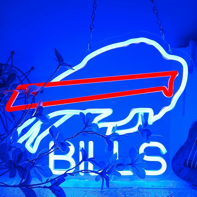 Football Neon Sign for Wall Decor, LED Rugby Ball Style Light Up Sign, Sports Themed Neon Wall Art for Man Cave, Bar, Pub, Office Decor, USB Powered Acrylic Light, 13.31×12.24 Inch