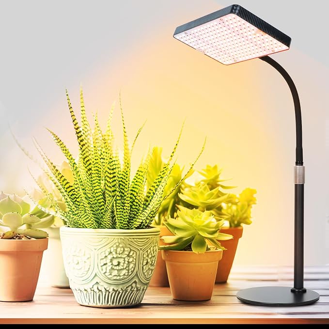 2026 Tabletop Grow Lights for Indoor Plants, Seed Starting, Bonsai, 25 Watt Power Draw, NO Need Adapter, Bright Enough Like A Small Sun, Daisy Chain Function, 16"-24" Height Adjustable