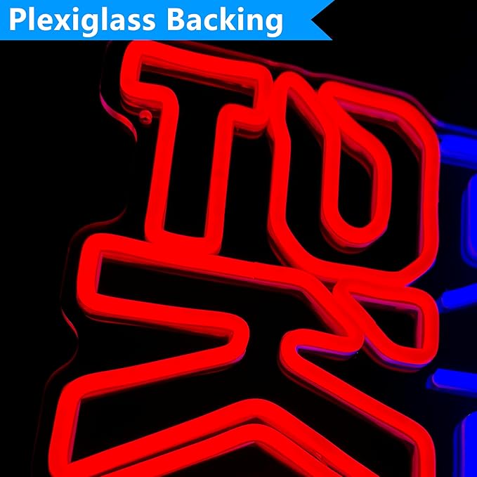 Tokyo Neon Sign Dimmable Vibrant Japanese Kanji Art for Room Decor LED Neon Light Up Hanging Sign for Bar Pub Party Bedroom Home Decor 11.81"x16.14"