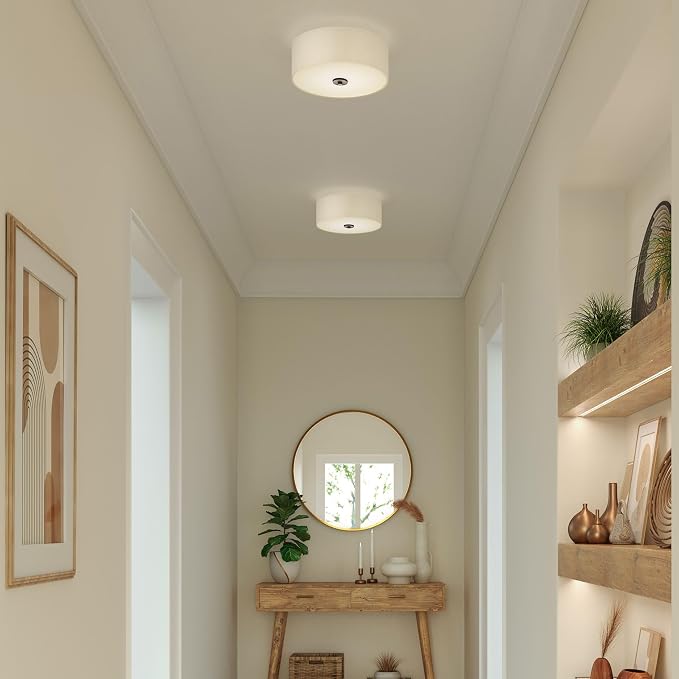 Progress Lighting P3713-20 Inspire Two-Light Flush Mount, Antique Bronze, 5.50x13.00x13.00