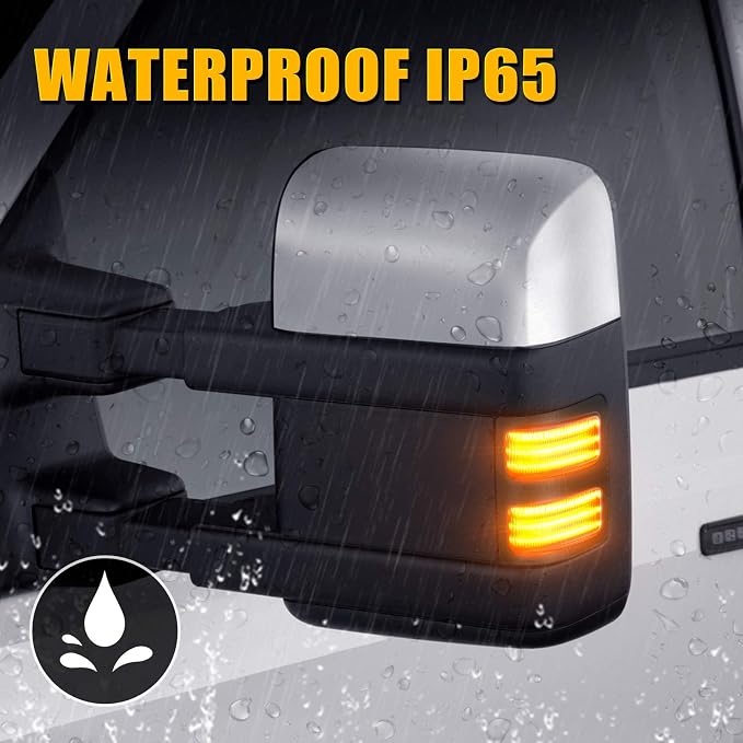 SUPAREE LED Sequential Switchback Side Mirror Marker Running Light | Turn Signal Light Fit for 2008-2016 F250 F350 F450 F550 Super Duty Running Light and Turn Signal Aftermarket Replacement