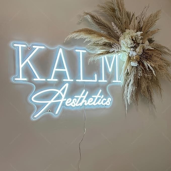 Custom Neon Sign, Business LOGO Neon Sign Customizable, Nail Neon Signs Personalized Larger LED Light up Sign for Business Wall Decor, Neon Name Sign for Hair Salon Lashes Studio Beauty Bar