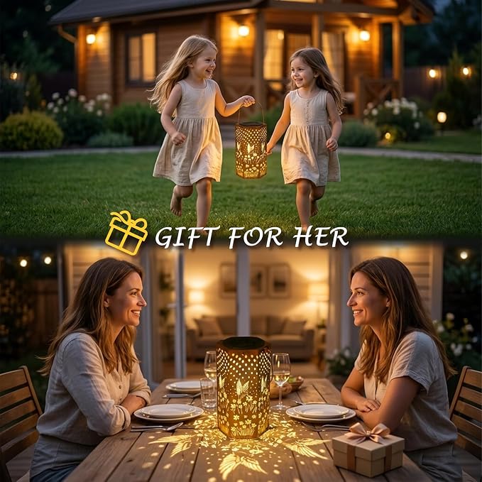 Eandisom Birthday Gifts for Women Solar Lanterns Outdoor Waterproof | Hummingbird Hanging Solar Lights Outside for Yard, Patio, Garden Decor, Mothers Day Gifts for Mom Grandma