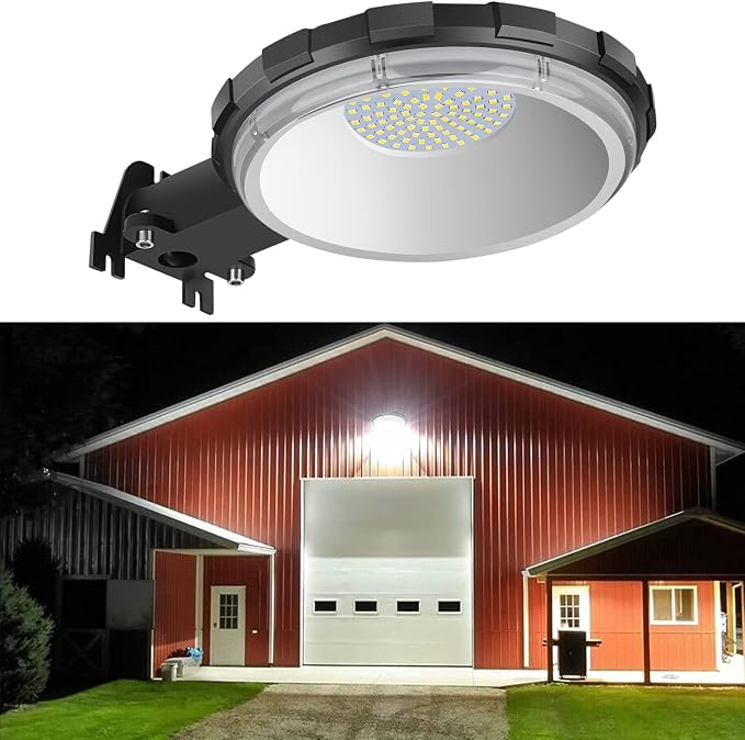 Karjoefar 100W Dusk to Dawn Outdoor Lighting with 10000LM 5000K Daylight | LED Barn Light with IP65 Waterproof, Security Yard Outdoor Lights for Outdoor, Yard, Street, Warehouse, Garage Use