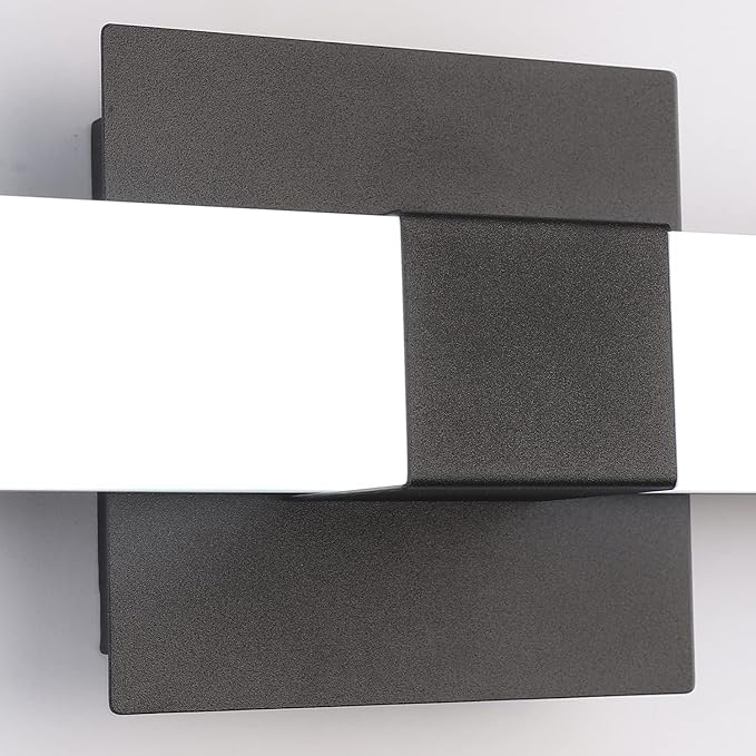 ZUZITO Bathroom Vanity Light Black - 24 inch Modern Vanity Lights for Bathroom - 18W LED Bath Lights Over Mirror Cool White Light 6000K