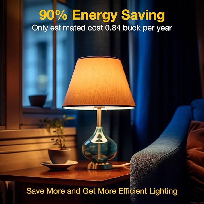 dalattin 24 Pack A19 Vintage LED Edison Bulbs, Dimmable, 60W Equivalent, High Brightness 5000K Daylight, Ultra-Bright, 8W E26 Standard Base, 800 Lumens, CRI80+, Clear Glass Filament Bulb for Home