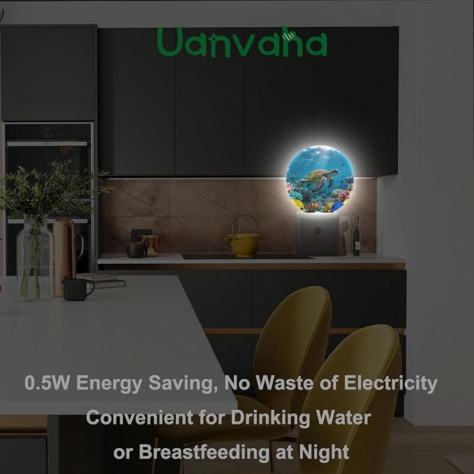 Turtle Night Light Ocean Wildlife Animal Sea Turtle Night Lights Plug into Wall 0.5W LED Lighting Auto on/Off for Hallway Stairway Kitchen Home Indoor Plug Wall Light
