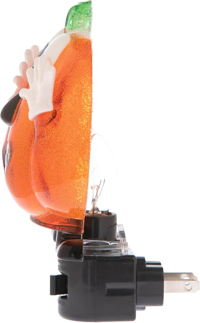 Creative Hobbies Silly Pumpkin Halloween Night Light - Includes 5W C7 and Rotational Socket with On/Off Switch