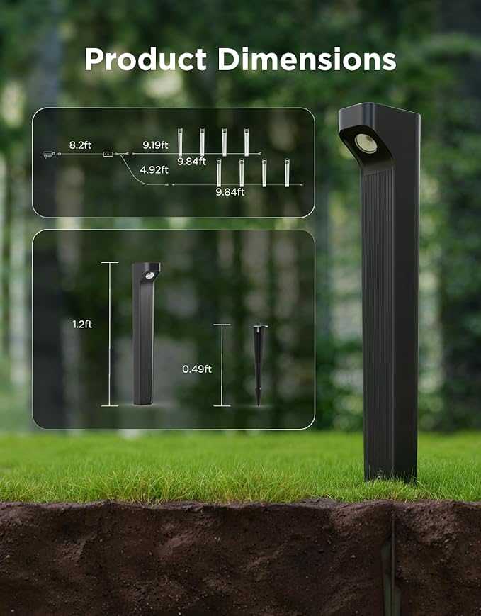 Govee Outdoor Pathway Lights 2 Lite 8 pack, IP67 Waterproof, 16 Million Colors, 60+ Scene Modes Patio Lights for Path,Landscape Lighting, Outdoor Decor, Compatible with Alexa, Google Assistant, Matter