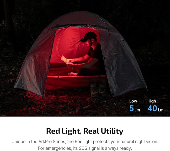 OLIGHT ArkPro Lite EDC Pocket Flashlight Rechargeable with UV Light, Orange | Red Light, White LED, 1200 Lumens, USB-C, Magnetic, Portable Flat Flashlight for Pet Urine Detection, Camping, Emergency Work