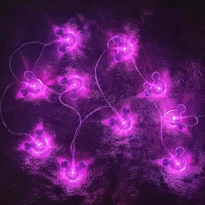 1.65m 10LEDs Decorative Cartoon Animal Mouse Night Mood Light Romantic Lamp for Home Indoor Bedroom Party Festival Décor (Pink)