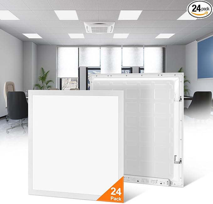 24 Pack 2x2 Led Flat Panel Light, Drop Ceiling Light 0-10V Dimmable | 20/30/40W Selectable, 3000K/4000K/5000K Switchable, 120-277V, ETL Listed