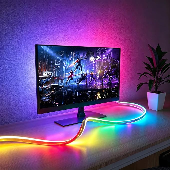 pc sync Light bar，LED Light Strips Deliver Synchronized Lighting Effects with Screen Colors and Music, Compatible with Win/Mac Systems. (PC Sync Light (for 27-inch Models))