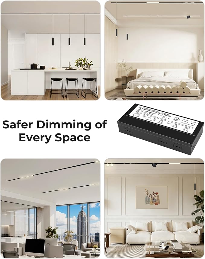 SCON 24V DC 200W LED Power Driver for Track Lighting System | TRIAC/ELV/0-10V Dimmable Supply Transformer Converter Adaptor for LED Lights