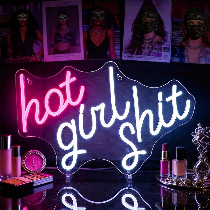 Pink Girl Neon Sign for Wall Decor Led Neon Signs Light Up Sign Room Decor Neon Lights Sign USB Powered