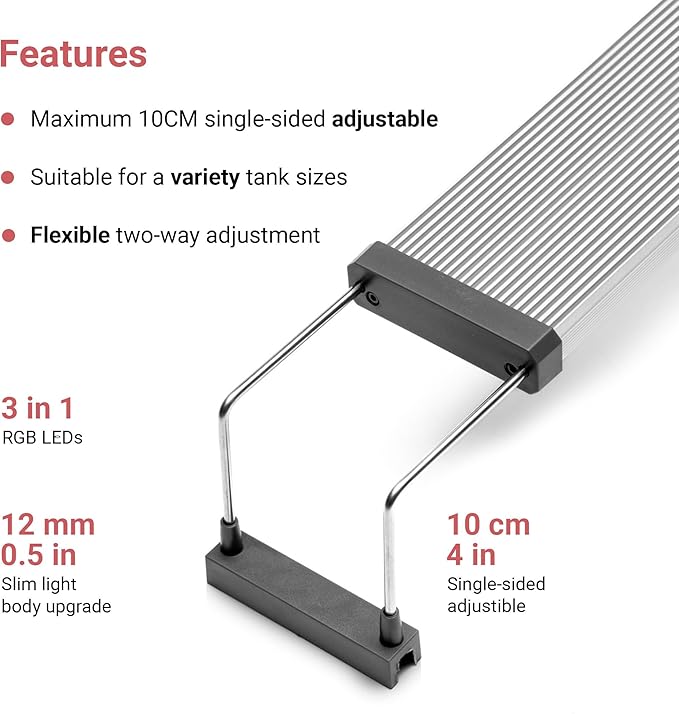 Chihiros B Series - Full Spectrum Dimmable Freshwater Aquarium LED Light, App Controlled for Planted Tank Aquascaping - Fits 120-140CM - B120