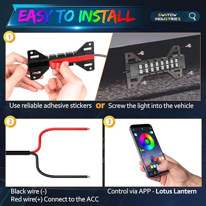 Truck Bed Lights RGB LED Bed Light Kits Bluetooth Control Rear Cargo Lights Pickup Lighting Cargo Accessories for Ram 1500 2500 3500 F150 250 350 Pickup Toyota Chevy RV Vans