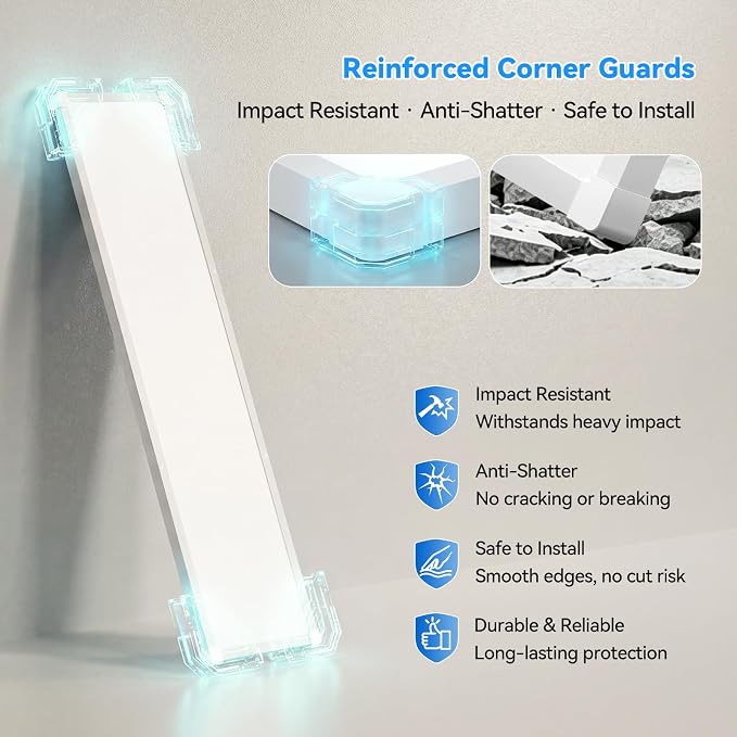 AIKVSXER 18PCS 1x4 LED Flat Panel Light Surface Mount with Wireless Switch | App Control, Night Mode, 50W 5500LM, 3000K/4000K/6500K, Ultra-Thin LED Light for Office Home,120-277V - White