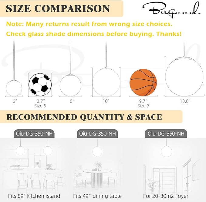 14" Globe Pendant Light Contemporary Globe Pendant Lights Kitchen Island 3 Light Gold Mid Century Pendant Light Clear Glass with Brass Finish Adjustable Hanging Light Fixture for Dining Room