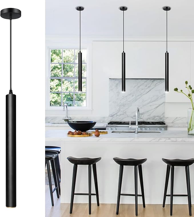 Modern Pendant Lights 4000K LED Dimmable Pendant Light Fixtures Pendant Lighting for Kitchen Island,Bar,Bedroom, 15.7inch, 10W, ETL, 1Pack