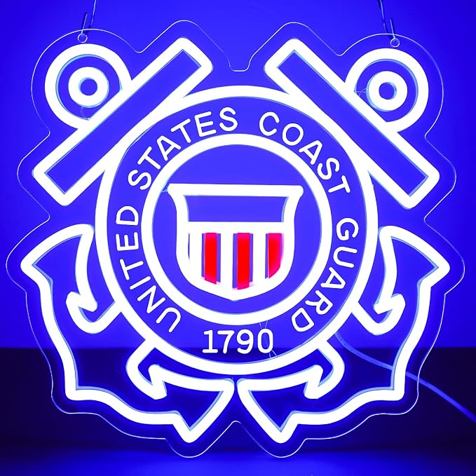 Military-themed Neon Signs Wall Decor for Man Cave Bedroom Bar Army Themed Gift Art for Christmas Party-12.87×12.2 IN-USB Powered-Acrylic
