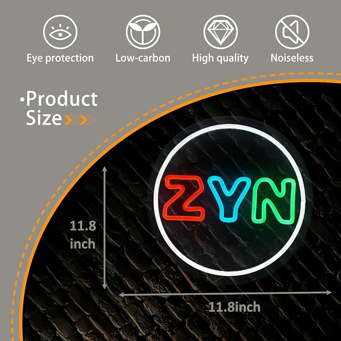 Z.Y.N Neon Signs for Wall Decor Neon Lights for Bedroom， Led Business Signs Suitable for Man Cave Bar Pub Restaurant Christmas Gift Art