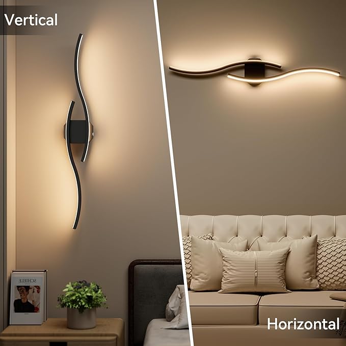 hunhun 40 Inch Battery Operated Wall Sconces, Wireless Wall Sconce with Remote Control, Rechargeable Sconces 3000K-6500K, RGB Dimmable Wall Lights for Living Room, Hallway, Bedroom (40 inch 1Pack)