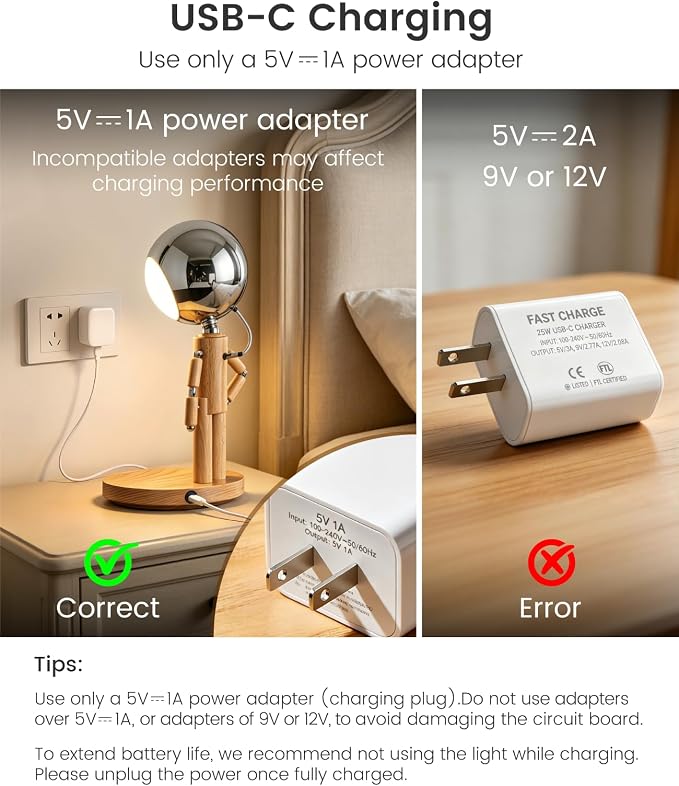 Rechargeable Cordless Desk Lamp, Touch Nightstand lamp, Dimmable | Beech Wood, 3 Color Temperatures, Stepless Dimming, Creative Table Lamp, Office Lamps, Bedroom Decor, Unique Gift