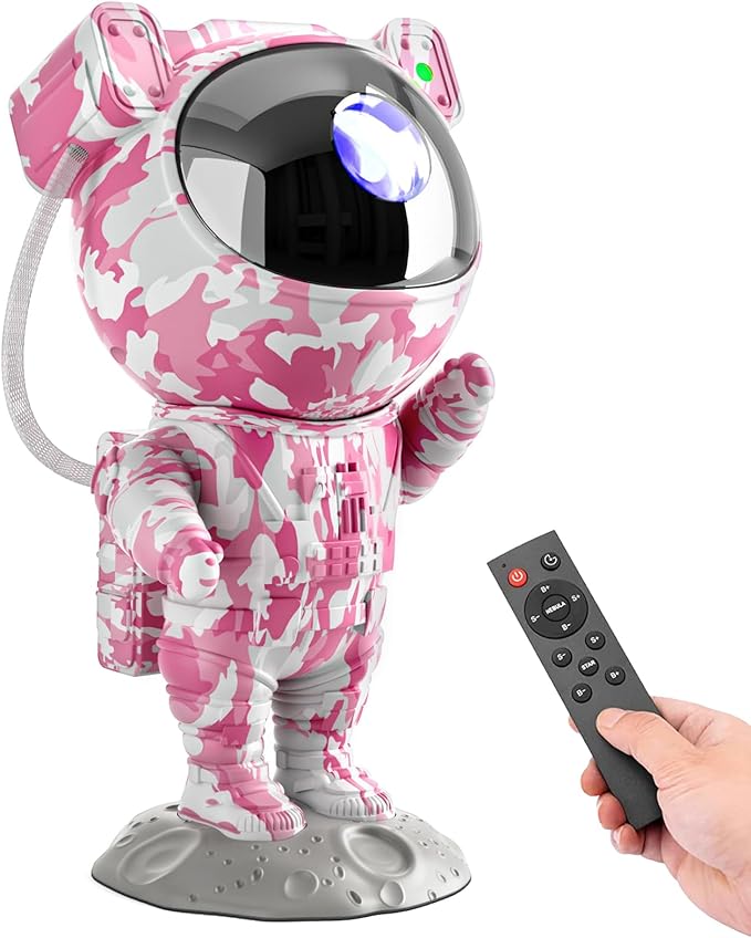 Star Projector Galaxy Night Light - Astronaut Space Projector with Remote & Timer Starry Nebula LED Lamp for Bedroom Kawaii Kids Room Decor for Birthday & Gifts