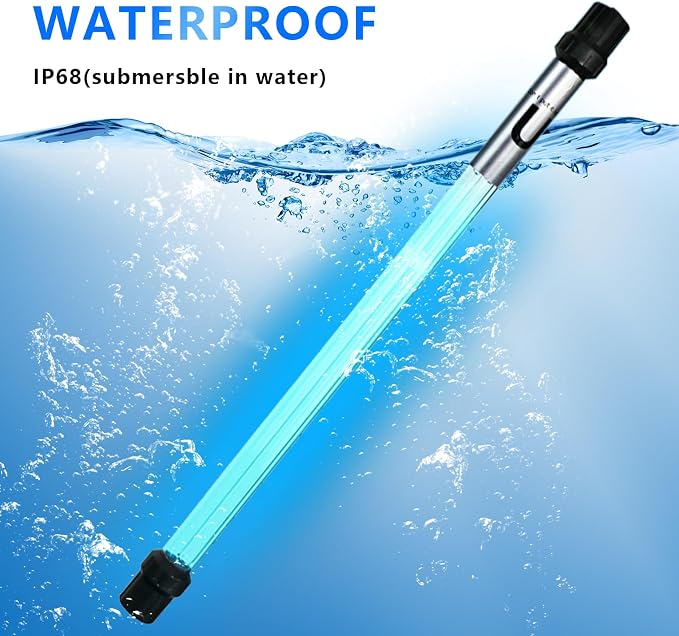 55W Pond UV Light for 500-6000 Gallon, Pond UV Light with 17FT Cord | UV Pond Water Clarifier for Koi Pond, Swimming Pool, Spa, Large Fish Tank, Cold Plunge UV Light for Pond Algae Control