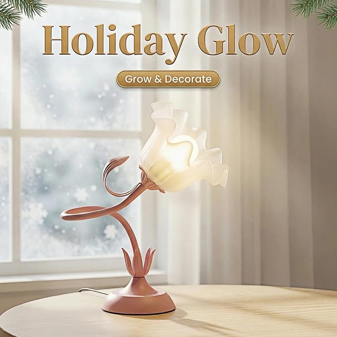 Table Top Grow Light for Indoor Plants – Decorative Desk Plant Light for Succulents Bonsai Cactus, Adjustable Desktop Grow Lights with Base, Cute Office Mini Grow Lamp