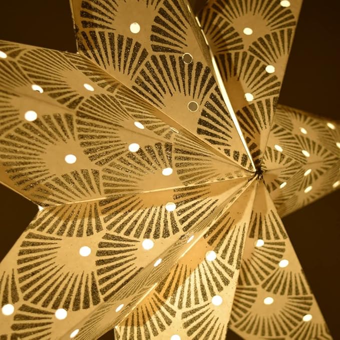 Nuclea Paper Star Lantern with 12 Foot Power Cord Included
