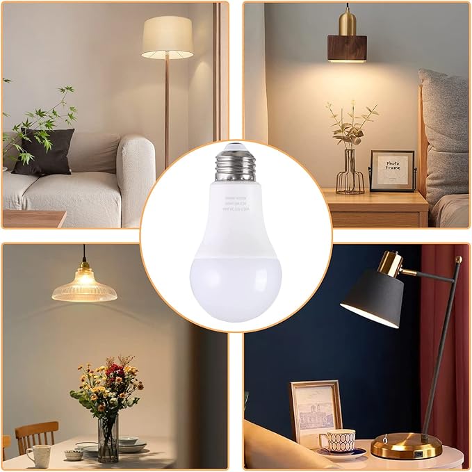 A19 LED Light Bulbs with Remote Control, 800LM 9W, 60W Equivalent LED Bulbs,Stepless Dimmable 3000K-6000K,E26 Base,CRI 80+,2.4GHz,25000+ Hours Lifespan,Light Bulb for Home Decor,2Bulb&2Remote