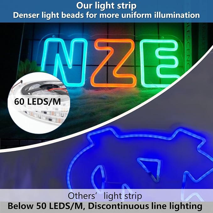N.Z.E Neon Signs for Wall Decor Neon Lights for Bedroom Led Business Signs Suitable for Man Cave Bar Pub Restaurant Christmas Gift Art