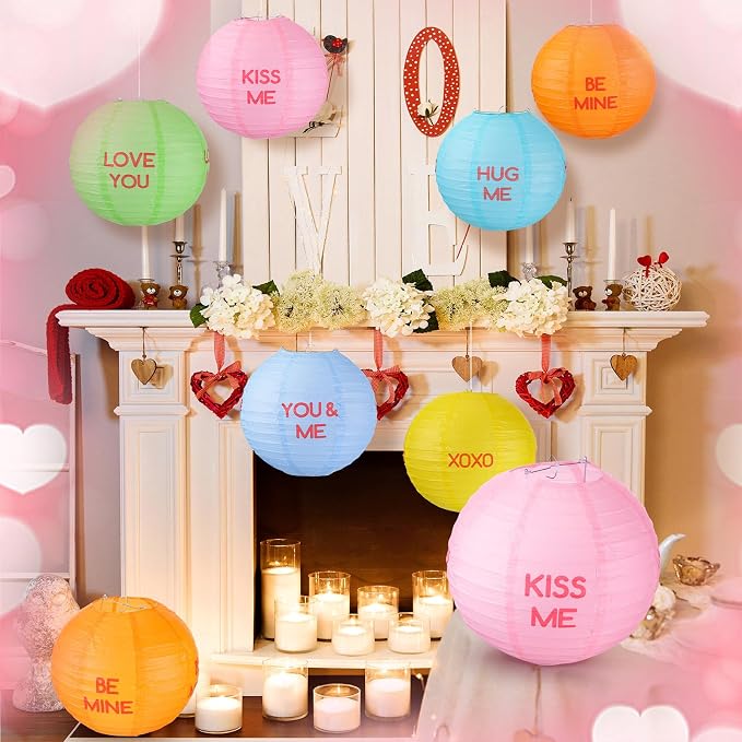 12 Pcs 10 Inch Hanging Paper Lanterns Party Decorations Pastel Classroom Decor for Birthday Back to School Party Decoration for Classrooms Wedding Birthday Ceilings(Fresh Color,Lovely)