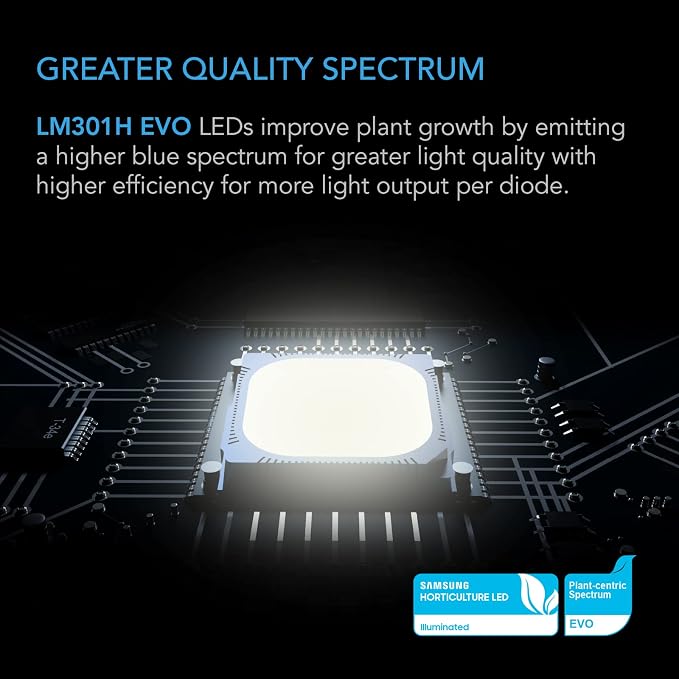 AC Infinity IONFRAME EVO10, LM301H EVO Bar LED Grow Light for 150x150cm | 3710 Diodes, with Schedule Controller, 1000W Full-Spectrum Commercial Plant Lights for Indoor Growing in Grow Rooms &