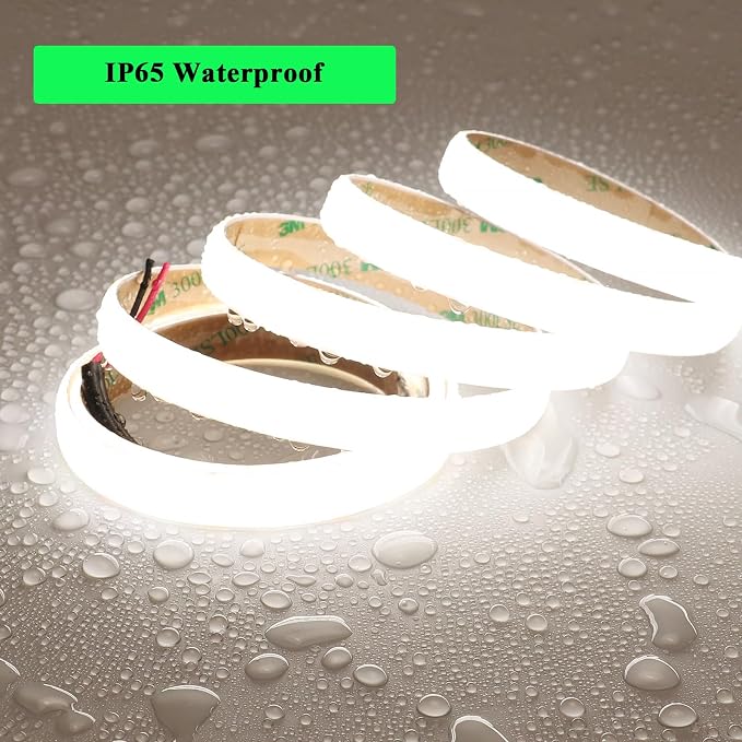 JOYLIT PRO+ 24V LED Strip Diffused 2 Rows 16.4FT 4000K 601LM/FT Waterproof | CE UL, CRI 92+, 560LEDs/m Natural White, 12MM, Dotless, Dimmable, Self-Adhesive, for Kitchen Cabinet,Cove(Lights Only)