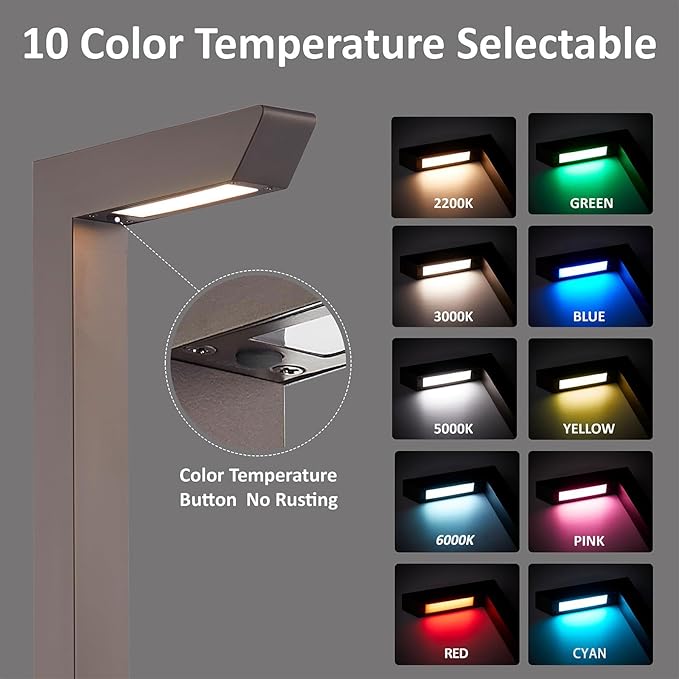 RGB Low Voltage Landscape Pathway Lights Wired Outdoor | 12V 5W LED Color Changing Landscape Lighting for Pathway Path Walkway Driveway of Christmas Halloween, Aluminum, Bronze, 6PK