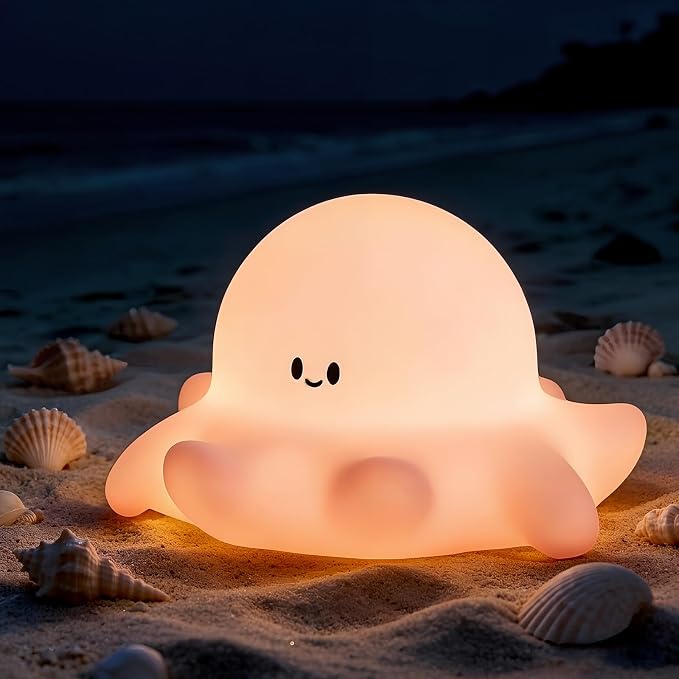 Octopus Night Light for Kids, Adjustable and Timed Silicone Night Lamp, Octopus Lamp Room Decor for Nursery Suitable for Boys and Girls