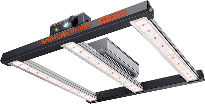 Spider Farmer G1500 Cost-Effective LED Grow Lights 150W, Smart App Control, 2x2ft Coverage Full Spectrum Digital Screen Dimmable Bar Style Growing Lamp for Indoor Plants