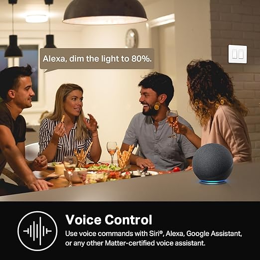 Kasa Smart Dimmer Switch 2-Gang HS220-2, Single Pole, Needs Neutral Wire, 2.4GHz Wi-Fi Light Switch Compatible with Alexa and Google Home, UL Certified, No Hub Required, White