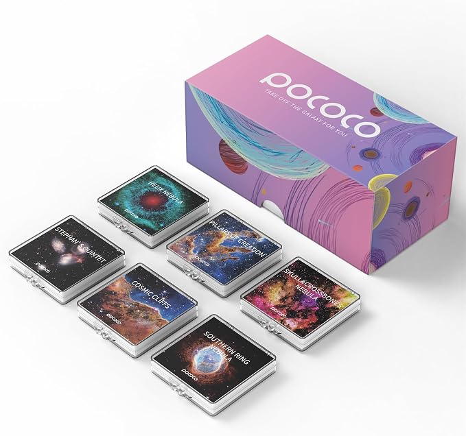 POCOCO Fixed Star and Nebula Series Discs, 5K Resolution, Realistic Patterns, 6 Pieces