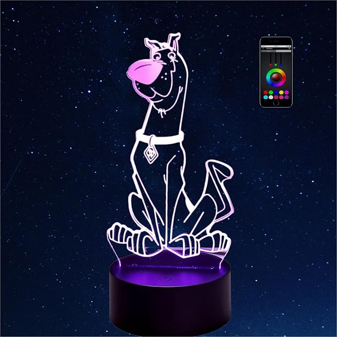 Figure Cute Cartoon Dog Baby Nightlight Colorful Touch Sensor Kids Bedroom Bedside Table 3D Lamp Led Night Light Remote Phone Control Color (APP Control 7 Colors)