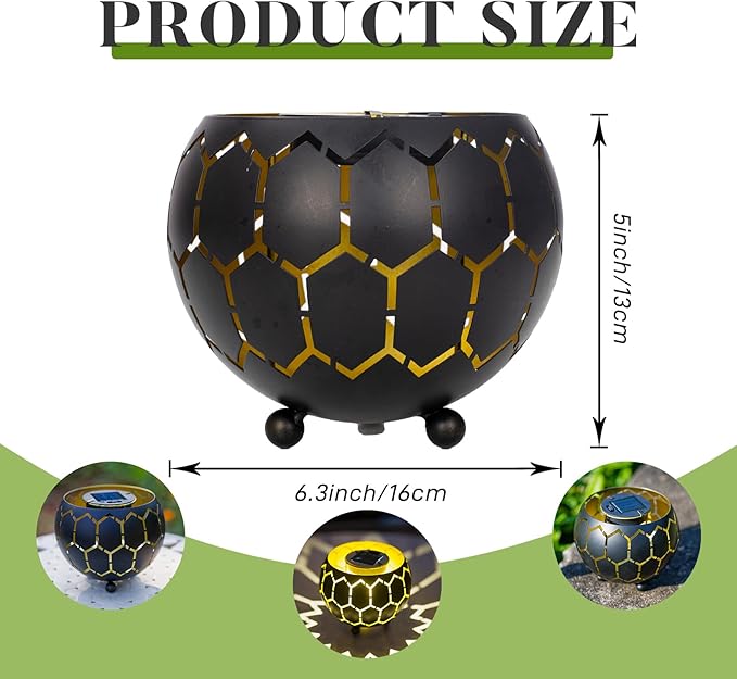 Solar Lanterns Outdoor Waterproof, Solar Lights for Outside Patio Porch Garden Tabletop Deco,2026 Gardening Lovers Mom Gifts(Grid)