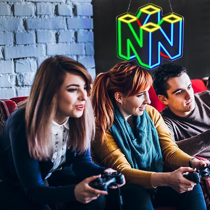 WonderfulLife Game Neon Sign for Gamer Zone Decor,Led Lights for Man Cave Bar or Bedroom Decoration.5V USB Powered,Easy Hanging.